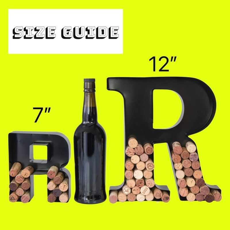 Made Easy Kit Metal Letter Wine Cork Keepsake Saver & Holder Monogram w/Free Wall Mount Kit A-Z (Letter C, Large) - Image 3